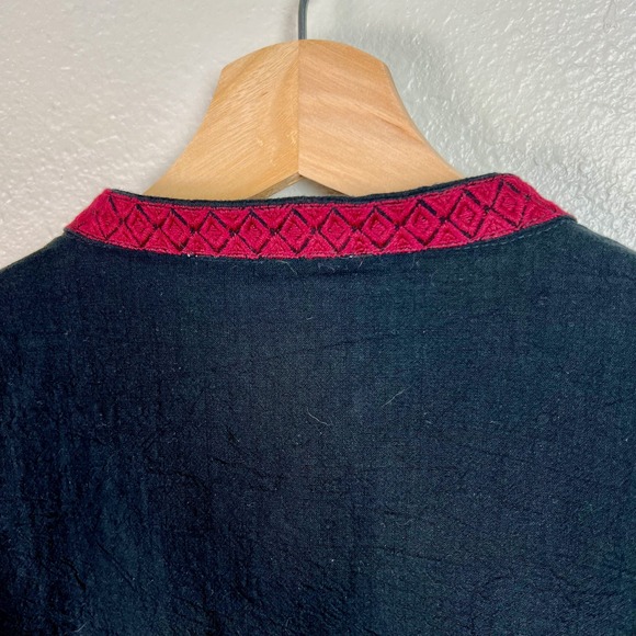 Savanna Jane Women's Embroidered Floral Boho Long Sleeve Top Large - Picture 9 of 10